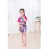 Girls One piece Swimsuit Short Sleeves Cartoon Printing Princess Muslim Swimwear For Surfing Swimming surprise baby 6 7year XL
