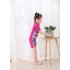 Girls One piece Swimsuit Short Sleeves Cartoon Printing Princess Muslim Swimwear For Surfing Swimming surprise baby 6 7year XL
