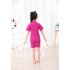 Girls One piece Swimsuit Short Sleeves Cartoon Printing Princess Muslim Swimwear For Surfing Swimming surprise baby 6 7year XL