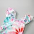 Girls Sleeveless Swimsuit Summer Sweet Floral Printing One piece Beach Bathing Sui For 3 8 Years Old Kids ink flower 6 7years L