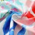 Girls Sleeveless Swimsuit Summer Sweet Floral Printing One piece Beach Bathing Sui For 3 8 Years Old Kids ink flower 6 7years L