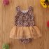 Girls Sleeveless Swimwear Trendy Leopard Printing One piece Mesh Skirt Breathable Swimsuit For 6m 5y Children 215003 4 5Y 6T