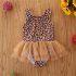 Girls Sleeveless Swimwear Trendy Leopard Printing One piece Mesh Skirt Breathable Swimsuit For 6m 5y Children 215003 4 5Y 6T
