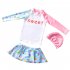 Girls Split Swimsuit Skirt Set With Swimming Cap Sunscreen Long Sleeves Quick drying Swimwear For Swimming white 5 6years XL