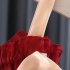 Girls Summer Sleeveless Dress Fashion Bowknot Princess Cute Sling Mesh Dress For 1 3 Years Old Children red CM  80