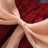 Girls Summer Sleeveless Dress Fashion Bowknot Princess Cute Sling Mesh Dress For 1 3 Years Old Children red CM  80