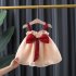 Girls Summer Sleeveless Dress Fashion Bowknot Princess Cute Sling Mesh Dress For 1 3 Years Old Children red CM  80