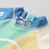 Girls Toddler One piece Swimsuit Cartoon Short Sleeve Sunscreen Surfing Suit With Sun Hat Quick drying Swimwear smiling face 7 8Y XL