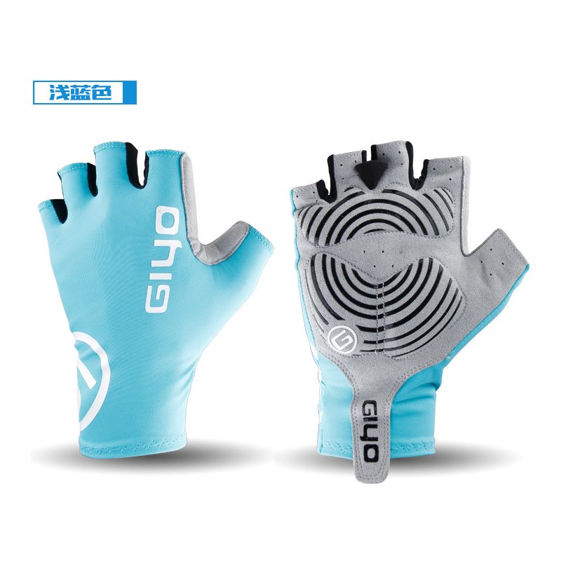 Giyo Cycle Half -finger Gloves Bicycle Race Gloves Of Bicycle Mtb Road Glove Light blue_L