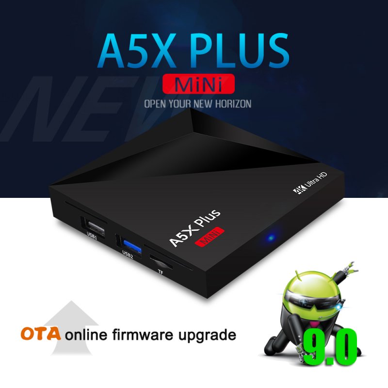 A5X Plus Smart TV Box for Android 9.0 Rk3328 Quad Core 4K H.265 HDR10 USB3.0 2G/16G Mini Media Player British regulations