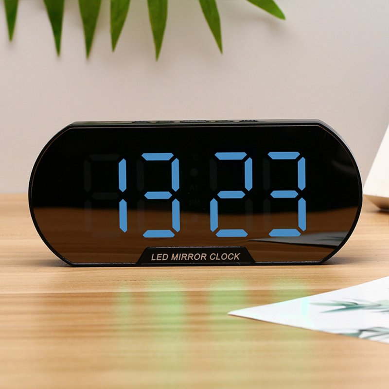 Led  Electronic  Clock Modern Minimalist Fashion Student Alarm Clock Living Room Bedside Mirror Silent Clock 