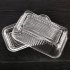 Glass Butter Dish With Lid Fancy Butter Stick Holder Rectangular Cheese Dessert Cake Tray Butter Stick Keeper Tray Vintage Style Butter Container Transparent Bu