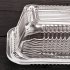 Glass Butter Dish With Lid Fancy Butter Stick Holder Rectangular Cheese Dessert Cake Tray Butter Stick Keeper Tray Vintage Style Butter Container Transparent Bu