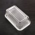 Glass Butter Dish With Lid Fancy Butter Stick Holder Rectangular Cheese Dessert Cake Tray Butter Stick Keeper Tray Vintage Style Butter Container Transparent Bu