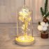 Glass  Dome  Cover  Roses  Ornaments Colorful Bendable Led Light Bar Valentine Day Creative Gift Weddings Family Dinners Decoration Colorful light   foam ball