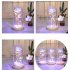 Glass  Dome  Cover  Roses  Ornaments Colorful Bendable Led Light Bar Valentine Day Creative Gift Weddings Family Dinners Decoration Colorful light   3 leaves