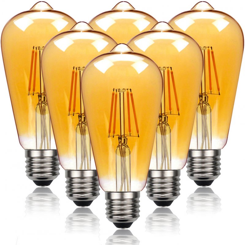 Glass Edison  Bulb Literary Retro Appearance Filament Lamp Warm Lighting E27 110v 4w 2700k Dining Room Coffee Shop Decoration