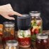 Glass Jar Vacuum Sealer Set Electric Jar Vacuum Sealer One Touch Sealing Machine Portable Jar Vacuum Sealer White