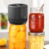 Glass Jar Vacuum Sealer Set Electric Jar Vacuum Sealer One Touch Sealing Machine Portable Jar Vacuum Sealer White