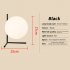 Glass Sphere Desk Lamp With 5W Warm Light Bulb  On off Switch E27 Light Source Bedside Table Lights For Bedroom Living Room Hotel Study Room Reading Light Black