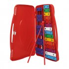 Glockenspiel Xylophone Professional 25 Note Xylophone Colorful Metal Keys Xylophone With Case For Beginners Music Teaching red