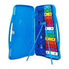 Glockenspiel Xylophone Professional 25 Note Xylophone Colorful Metal Keys Xylophone With Case For Beginners Music Teaching blue