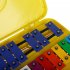Glockenspiel Xylophone Professional 25 Note Xylophone Colorful Metal Keys Xylophone With Case For Beginners Music Teaching yellow