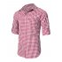 Glorystar Men s Long Sleeve Checkered Bavarian Oktoberfest Shirt for Lederhosen Red S