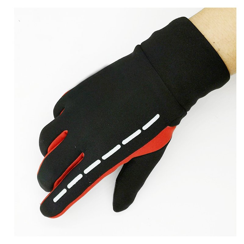 Gloves Winter Therm With Anti-Slip Elastic Cuff touch screen Soft Gloves Sport Driving Glove Cycling Warm Gloves red_M
