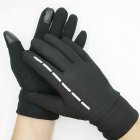 Gloves Winter Therm With Anti-Slip Elastic Cuff touch screen Soft Gloves Sport Driving Glove Cycling Warm Gloves black_L