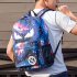 Glow In The Dark Backpack Starry Night School Bag With USB Charging Port Laptop Bag Handbag For Boys Girls    USB   Starry Sky Blue