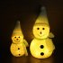 Glowing Led Night Light Cute Snowman Doll Ornaments Perfect Gifts for Christmas Desktop Decoration Large Pink