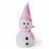 Glowing Led Night Light Cute Snowman Doll Ornaments Perfect Gifts for Christmas Desktop Decoration Large Pink