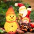 Glowing Led Night Light Cute Snowman Doll Ornaments Perfect Gifts for Christmas Desktop Decoration Large Pink