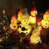 Glowing Led Night Light Cute Snowman Doll Ornaments Perfect Gifts for Christmas Desktop Decoration Large Pink