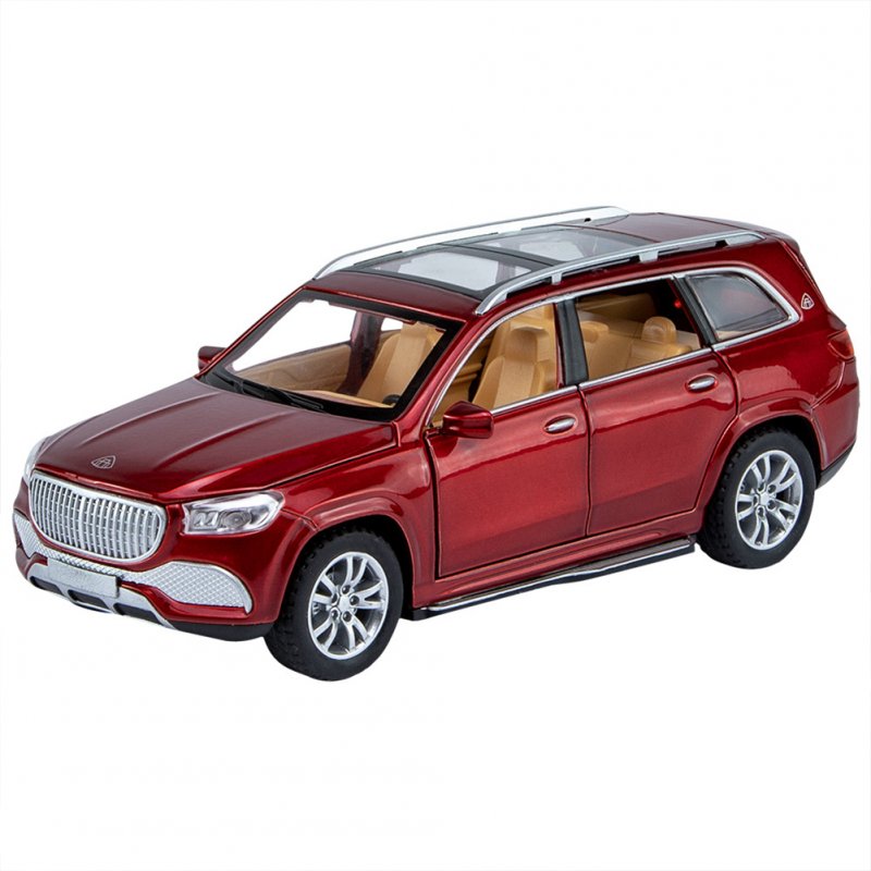 Gls600 1:32 Alloy Car  Model With Sound Light Model Decoration Ornament Miniature Metal Vehicle Collection Kids Boys Gift Red