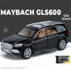 Gls600 1:32 Alloy Car  Model With Sound Light Model Decoration Ornament Miniature Metal Vehicle Collection Kids Boys Gift black