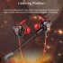 Gm2 Wired Headset Wire controlled In ear Gaming Headset Lightweight Headphone Red