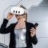 Goggles Protection Anti Scratch Gaming Accessories Preventing Dust Collisions Compatible For Meta Quest3 VR Headset black