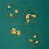 Gold Metal Ginkgo Leaf Shape Wall Decor Round Wall Ornaments for Bedroom Hanging Parts Hotel Wall Decoration Palm leaf double round