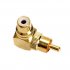 Gold Plated 90 Degree RCA Male to Female Connector 90 Degree RCA Connector L Shape RCA Plug L Shape RCA Audio Connector Adapter