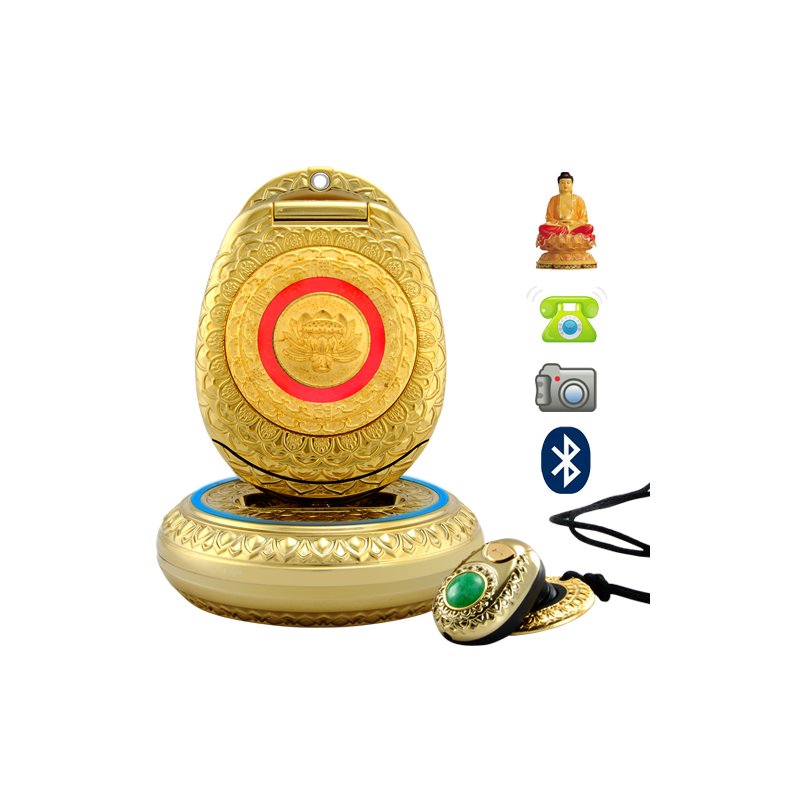 Golden Buddha Cellphone with Genuine Jade (Reserve Edition)