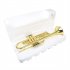 Golden Trumpet Bb B Flat Professional Brass Trumpet with Gloves Gold