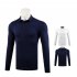 Golf Autumn Winter Clothes for Men Long Sleeve T shoirt Pure Color Ball Uniform Navy XL
