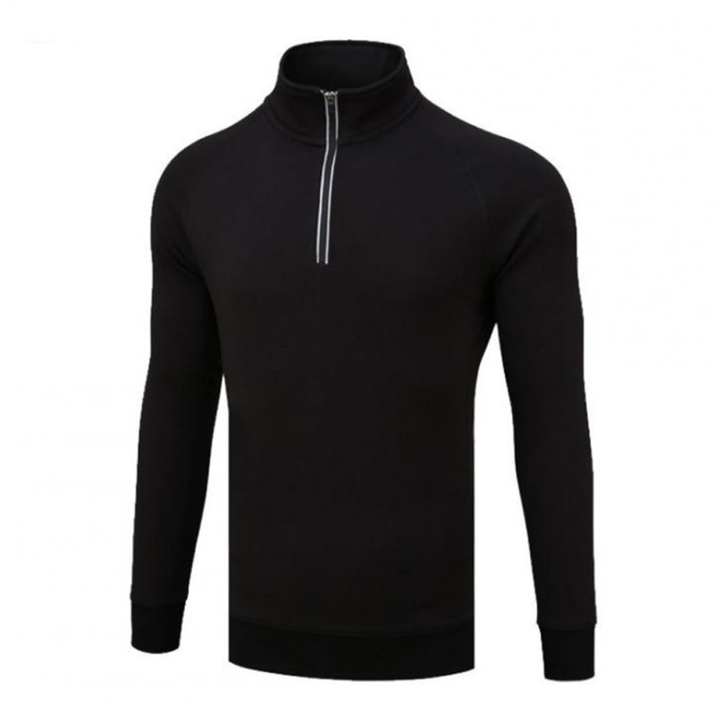 Golf Autumn Winter Sweater Male High Collar Long Sleeve Simier Thicken Warm Clothes YF108 black plus blouse_M