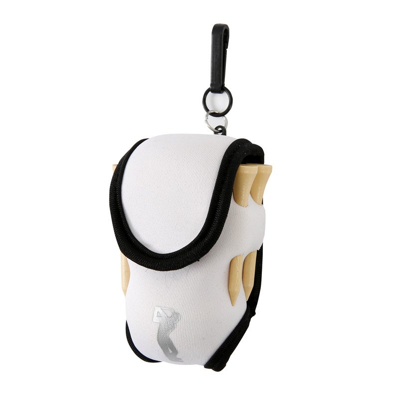 Golf Ball Waist Packing Bag 2 Balls + 4 Tee Mini Portable Accessory Bag  white