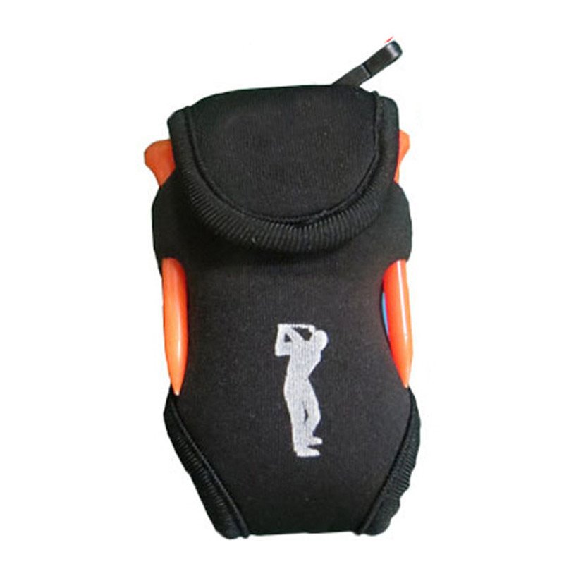 Golf Ball Waist Packing Bag 2 Balls + 4 Tee Mini Portable Accessory Bag  black