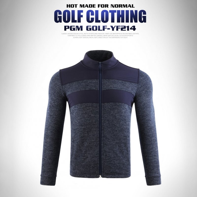 Golf Clothes Autumn Winter Long Sleeve Jacket Warm Knitted Clothes Yf214 navy_M