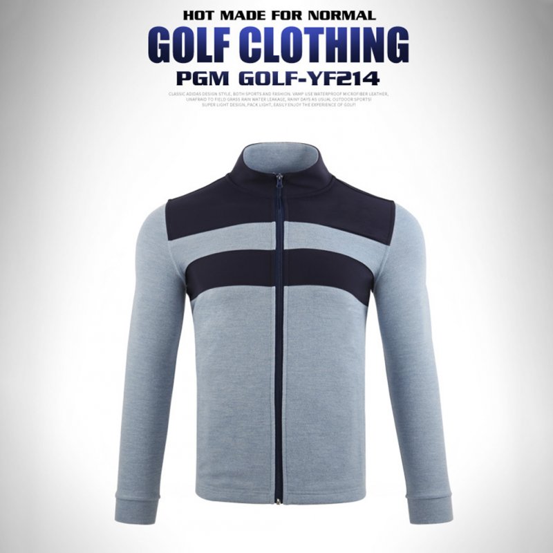 Golf Clothes Autumn Winter Long Sleeve Jacket Warm Knitted Clothes Yf214 light blue_L