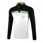 Golf Clothes Autumn Winter Men Clothes Long Sleeve T shirt Sport Ball Uniform Black and White XXL